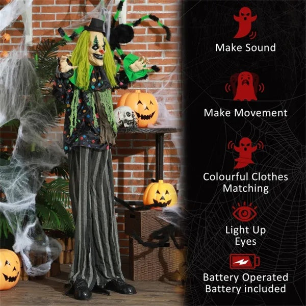 Halloween Horror Circus Clown - Bewegend met Licht & Geluid MOONOVA