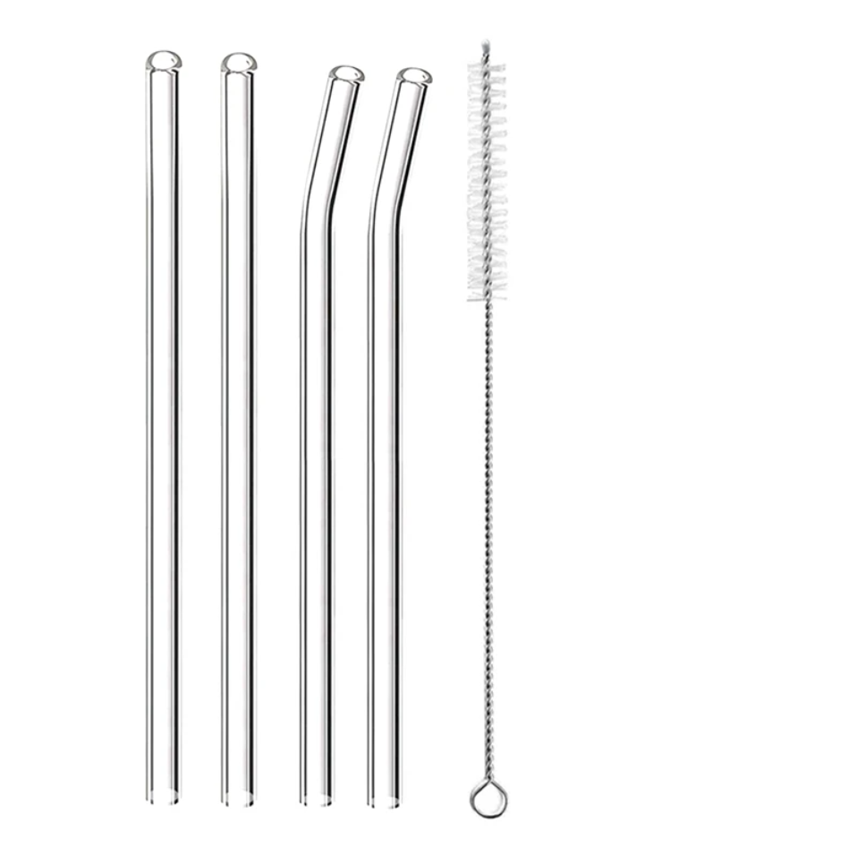 Glazen rietjes incl. reinigingsborstel