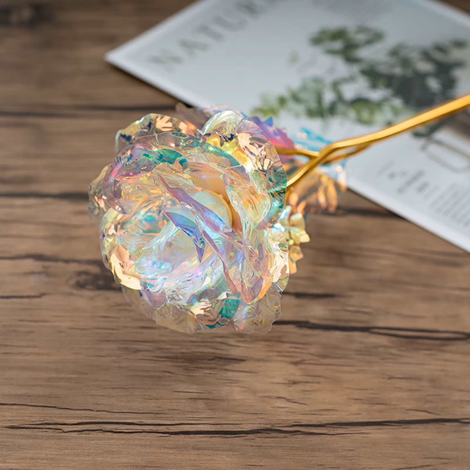 MOONOVA – Holografische Forever Roos – Eeuwig Stralend Geschenk MOONOVA