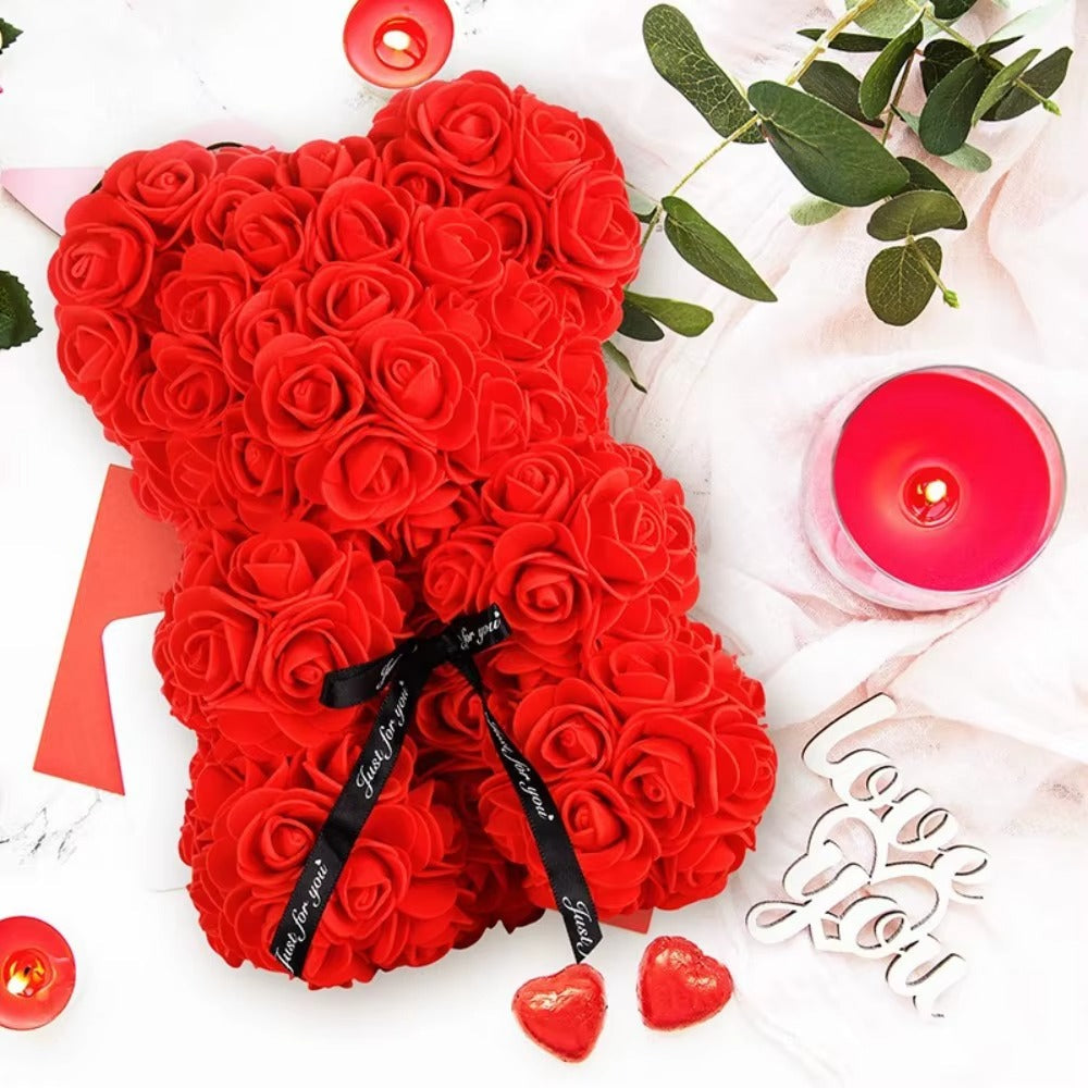 MOONOVA – Luxe Rozenbeer Rood - Romantisch & Handgemaakt Middel MOONOVA