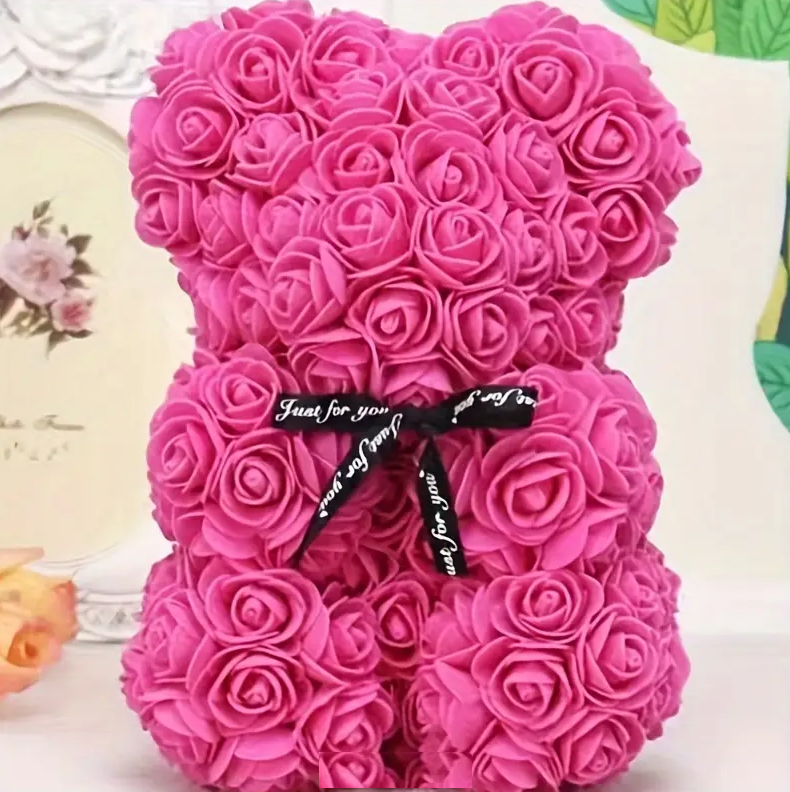 MOONOVA – Luxe Rozenbeer Roze - Romantisch & Handgemaakt Middel MOONOVA