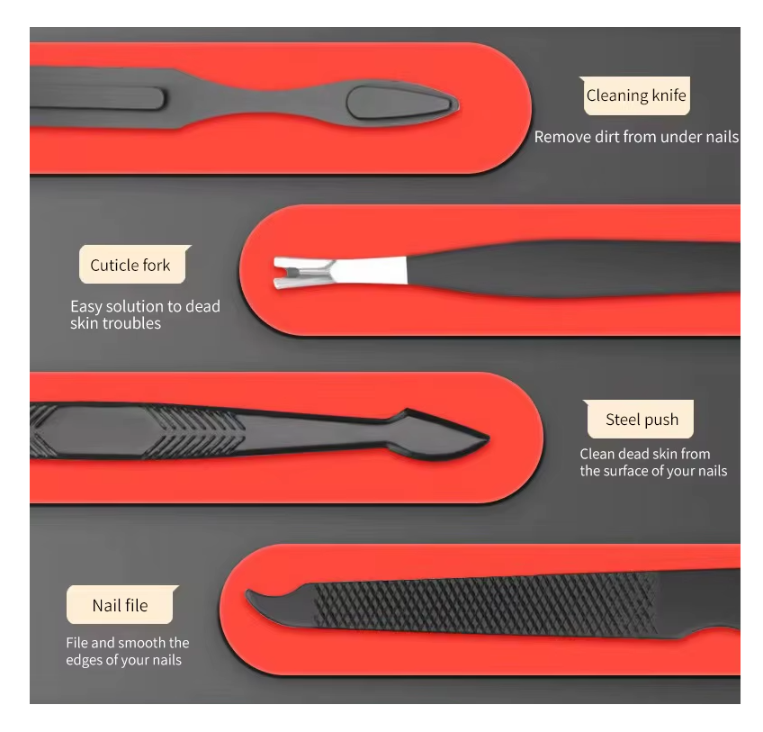 MOONOVA - Luxe 10-delige Manicure / Pedicure Set - Stijlvol Zwart MOONOVA