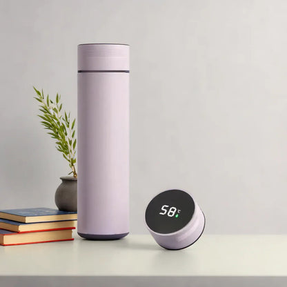 MOONOVA – Slimme RVS Thermosfles met LED Display | Paars MOONOVA