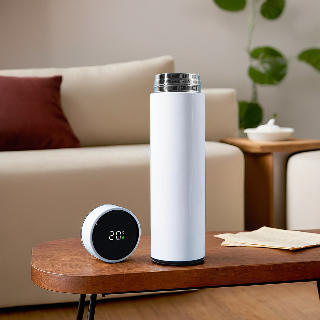 MOONOVA – Slimme RVS Thermosfles met LED Display | Wit MOONOVA