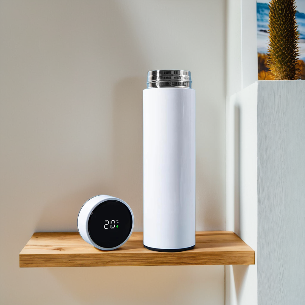 MOONOVA – Slimme RVS Thermosfles met LED Display | Wit MOONOVA