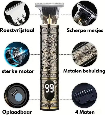 MOONOVA - Professionele Draadloze Tondeuse & Baardtrimmer - Dragon MOONOVA
