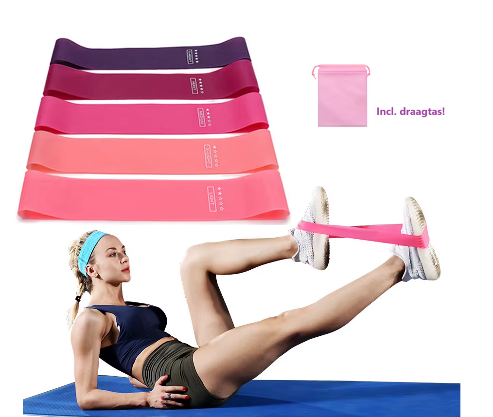 MOONOVA - Workout Resistance Bands - Weerstandsbanden - 6-delig MOONOVA