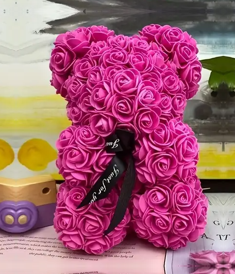 MOONOVA – Luxe Rozenbeer Roze - Romantisch & Handgemaakt Middel MOONOVA