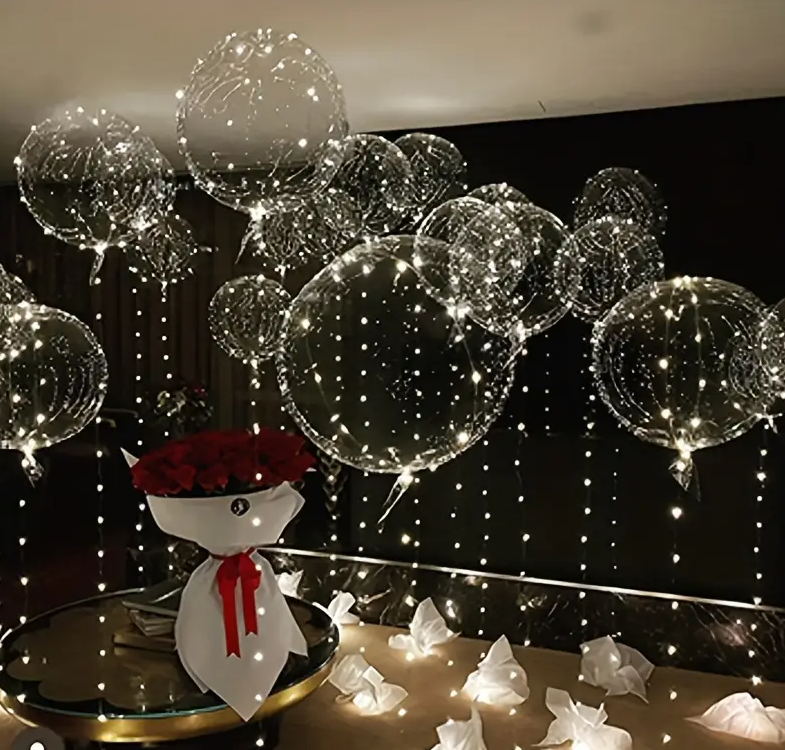 MOONOVA - Transparante LED Ballonnen – Verlicht je Feest in Stijl! MOONOVA