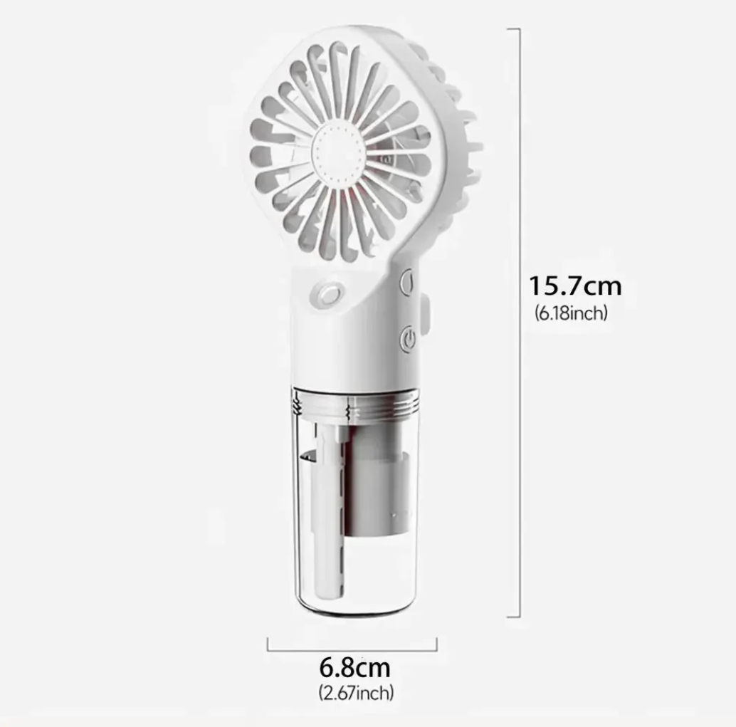 MOONOVA – Draagbare Mini Mistventilator met Luchtbevochtiger - Wit MOONOVA