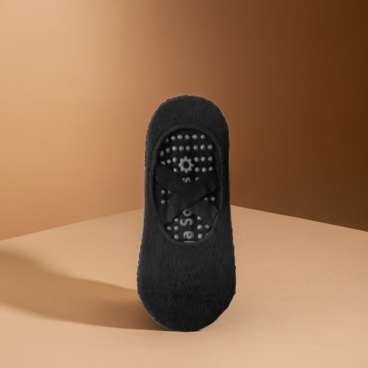 MOONOVA - Yoga Socks – Anti-slip & Grip voor Pilates & Ballet - Laag - Zwart MOONOVA