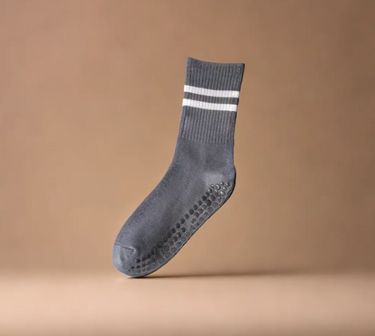 MOONOVA - Yoga Socks – Anti-slip & Grip voor Pilates & Ballet - Hoog - Antraciet MOONOVA