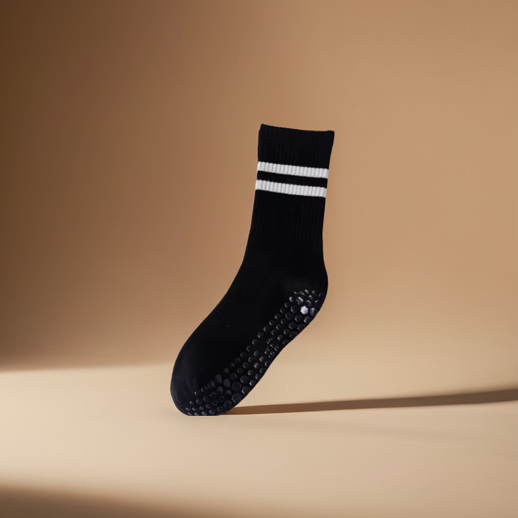 MOONOVA - Yoga Socks – Anti-slip & Grip voor Pilates & Ballet - Hoog - Zwart MOONOVA
